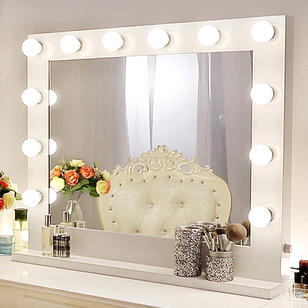Chende Vanity Mirror With Light Hollywood Makeup Mirror Wall Mounted Lighted Mirror 
