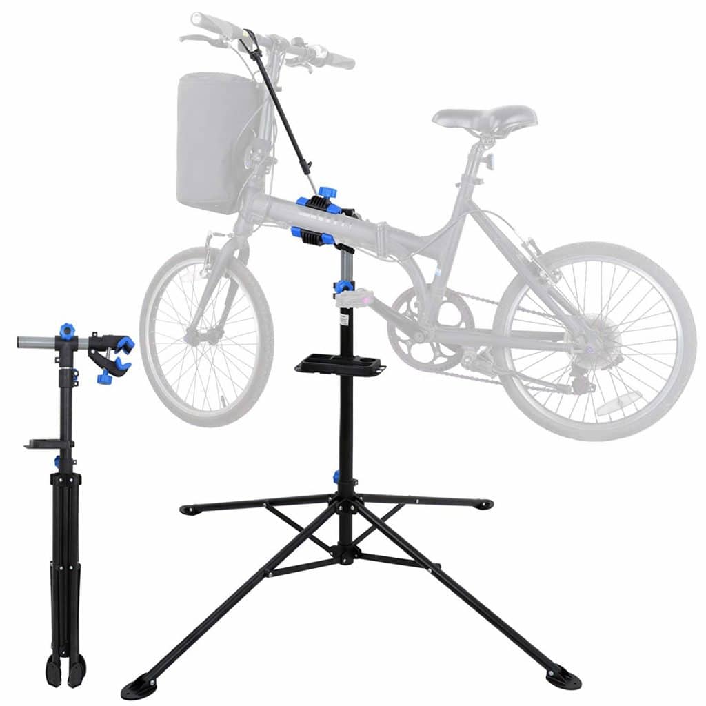 F2C Portable Adjustable 42.5 Inch To 74 Inch Pro Home Steel Maintenance Mechanic Bicycle Bike Repair Tool Rack Stands Workstand W Telescopic Arm Tool Tray Balancing Pole Cycle Bicycle Rack 1024x1024 